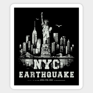 I Survived The NYC Earthquake // Vintage New York Design Magnet